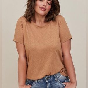 Torrid Brown Everyday Signature Jersey Crew Neck Tee